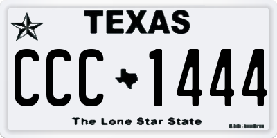 TX license plate CCC1444