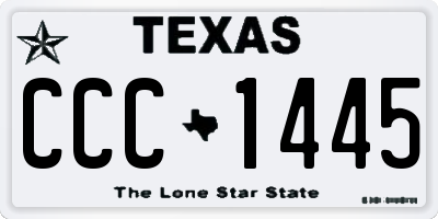 TX license plate CCC1445