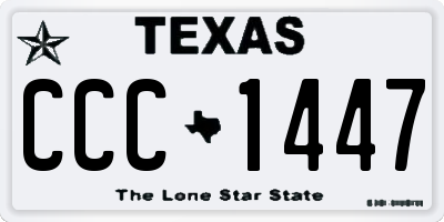 TX license plate CCC1447
