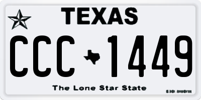 TX license plate CCC1449
