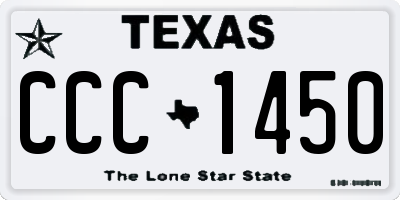 TX license plate CCC1450
