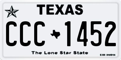 TX license plate CCC1452