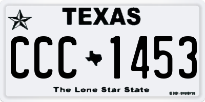 TX license plate CCC1453