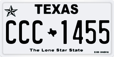 TX license plate CCC1455