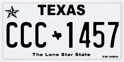 TX license plate CCC1457