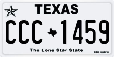 TX license plate CCC1459
