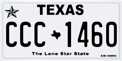 TX license plate CCC1460