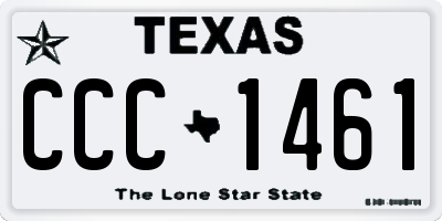 TX license plate CCC1461