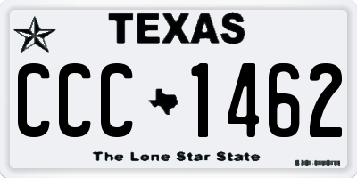 TX license plate CCC1462