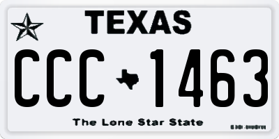 TX license plate CCC1463