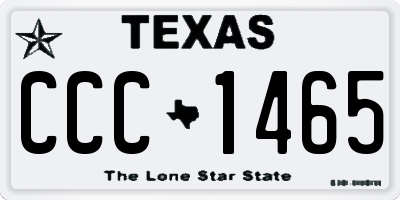 TX license plate CCC1465