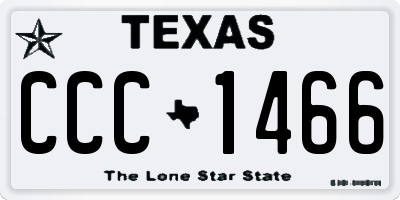 TX license plate CCC1466