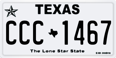 TX license plate CCC1467