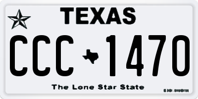 TX license plate CCC1470