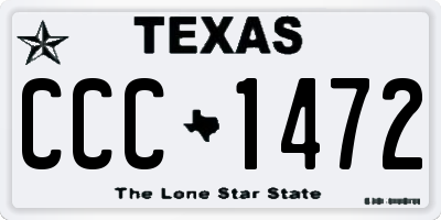 TX license plate CCC1472