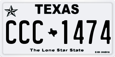 TX license plate CCC1474