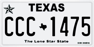 TX license plate CCC1475