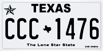 TX license plate CCC1476