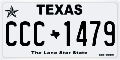 TX license plate CCC1479