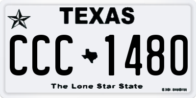 TX license plate CCC1480