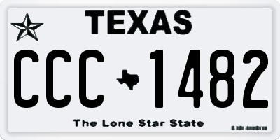 TX license plate CCC1482