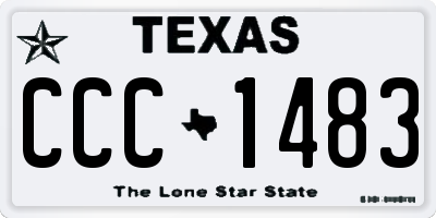 TX license plate CCC1483