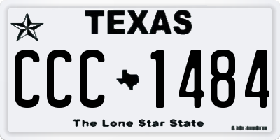 TX license plate CCC1484