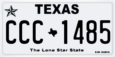 TX license plate CCC1485