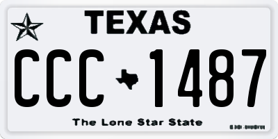 TX license plate CCC1487