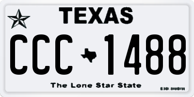 TX license plate CCC1488