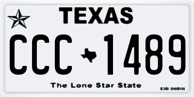 TX license plate CCC1489