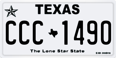 TX license plate CCC1490