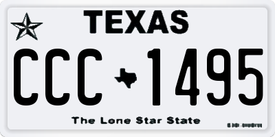 TX license plate CCC1495