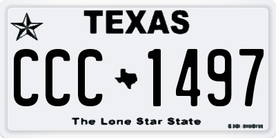 TX license plate CCC1497