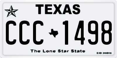 TX license plate CCC1498