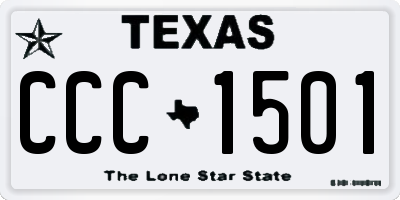 TX license plate CCC1501
