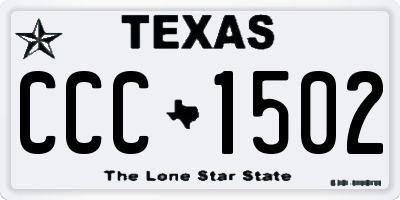 TX license plate CCC1502