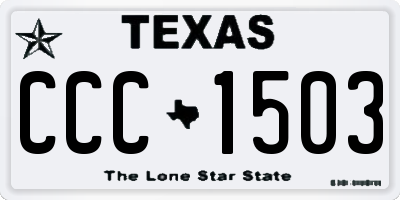 TX license plate CCC1503