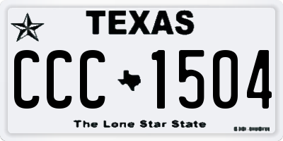 TX license plate CCC1504