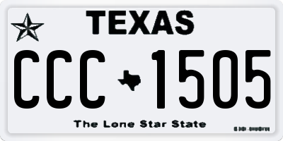 TX license plate CCC1505