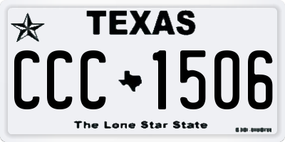 TX license plate CCC1506