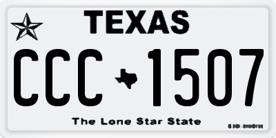 TX license plate CCC1507
