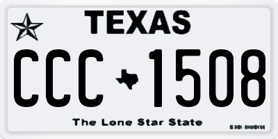 TX license plate CCC1508