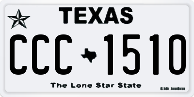 TX license plate CCC1510