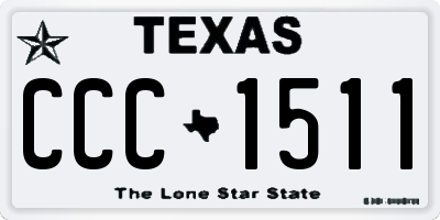 TX license plate CCC1511