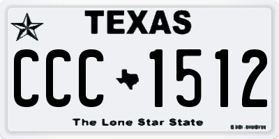 TX license plate CCC1512