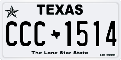 TX license plate CCC1514