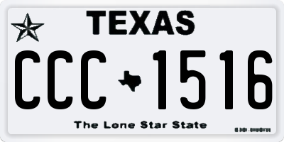 TX license plate CCC1516