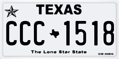 TX license plate CCC1518