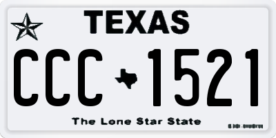 TX license plate CCC1521